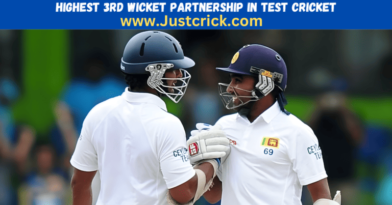 Highest 3rd Wicket Partnership in Test