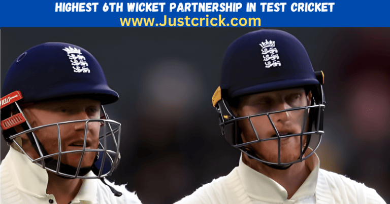 Highest 6th Wicket Partnerships in Test