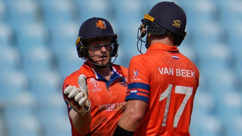 Sybrand Engelbrecht and Logan van Beek - 130 Runs Partnership