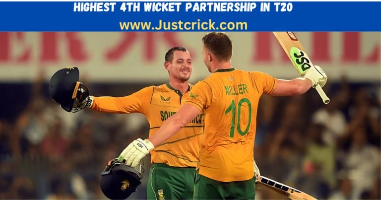 Highest 4th Wicket Partnership in T20 | Top 10